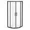 Toreno Matt Black 800 x 800mm Quadrant Shower Enclosure without Tray