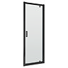 Toreno Matt Black 900 x 1900 Pivot Shower Door