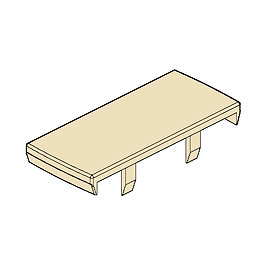 Toreno Profile Extension Top Cover Cap Kit - Brushed Brass