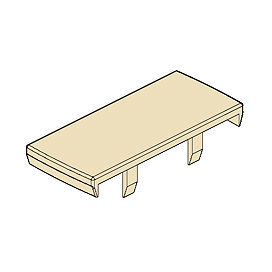 Toreno Profile Extension Top Cover Cap Kit - Brushed Brass