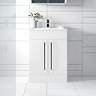 AquaSure Toreno PVC Vanity Unit - 600mm Modern Gloss White - 100% Waterproof