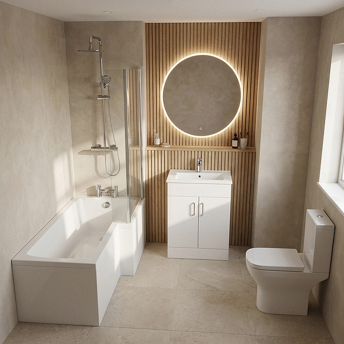 Toreno Round L-Shaped Complete Bathroom Package
