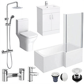 Toreno Round L-Shaped Complete Bathroom Package