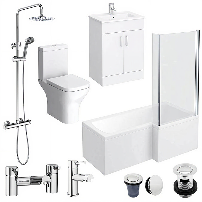 Toreno Round L-Shaped Complete Bathroom Package