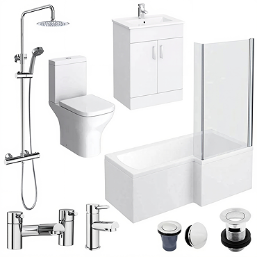 Toreno Round L-Shaped Complete Bathroom Package