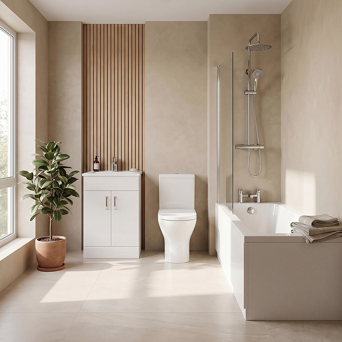 Toreno Round Single Ended Bath Complete Bathroom Package