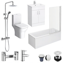 Toreno Round Single Ended Bath Complete Bathroom Package