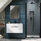 Toreno Round Twin Thermostatic Shower Valve with Diverter - Matt Black