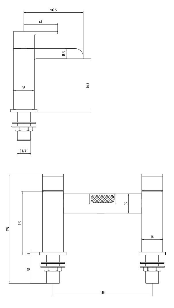 Toreno Square Single Ended Bath Complete Bathroom Package
