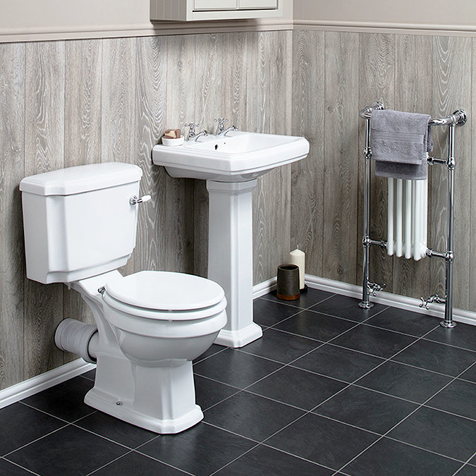 Toreno Traditional Close Coupled Toilet with Seat  Standard Large Image