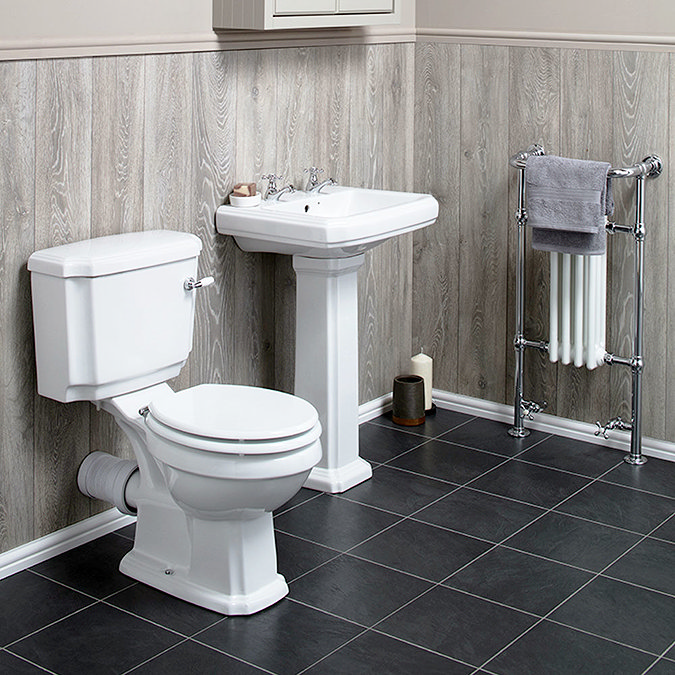 Toreno Traditional Close Coupled Toilet with Seat Standard Large Image