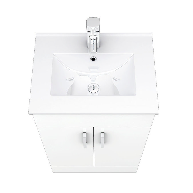 Toreno White 500mm Vanity Unit (Flat Packed)  Standard Large Image