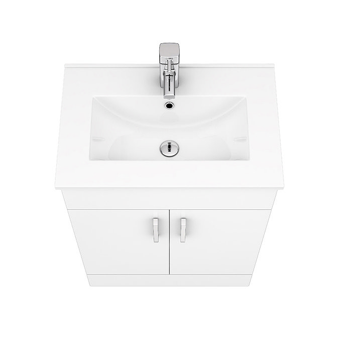 Toreno White 620mm Vanity Unit (Flat Packed)  Standard Large Image