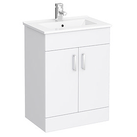 Toreno White 620mm Vanity Unit (Flat Packed) Large Image