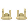 Toreno Wooden Toilet Seat Hinge Pack Brushed Brass Large Image