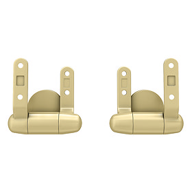 Toreno Wooden Toilet Seat Hinge Pack Brushed Brass Large Image