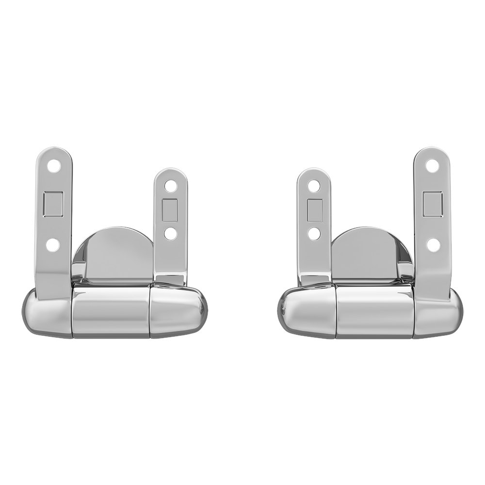 Toreno Wooden Toilet Seat Hinge Pack Chrome Victorian Plumbing UK