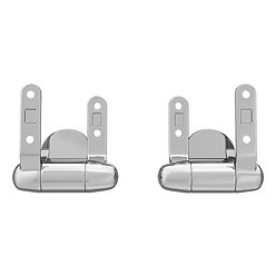 Toreno Wooden Toilet Seat Hinge Pack Chrome Large Image