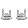 Toreno Wooden Toilet Seat Hinge Pack Chrome Large Image