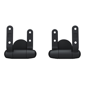 Toreno Wooden Toilet Seat Hinge Pack Matt Black Large Image