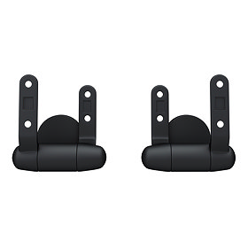 Toreno Wooden Toilet Seat Hinge Pack Matt Black Large Image