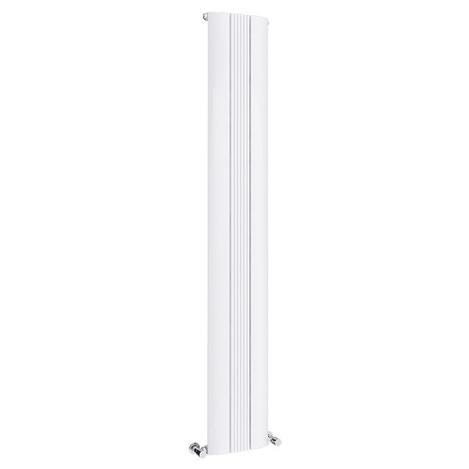 Toronto Aluminium White 1800 x 280mm Tall Vertical Radiator - 3 Sections Large Image