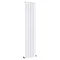 Toronto Aluminium White 1800 x 375mm Tall Vertical Radiator - 4 Sections Large Image