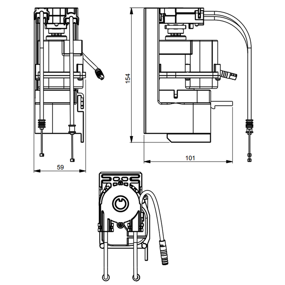 Toto Concealed WC Frame & Auto Flush Motor for Washlet Wall Hung Toilets