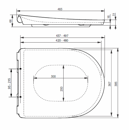 Toto GP Rimless Wall Hung Toilet + Soft Close Seat