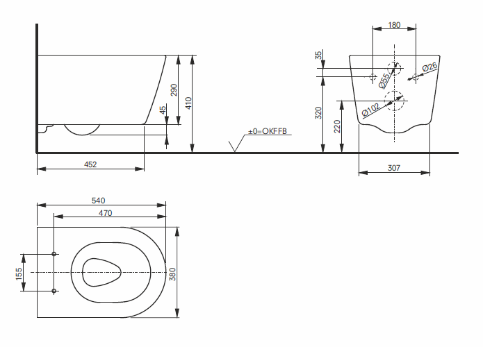 Toto RP Rimless Wall Hung Toilet + Soft Close Seat