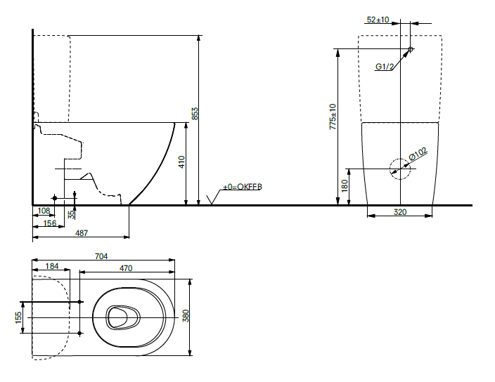 Toto Washlet RG Lite Close Coupled Smart Shower Toilet