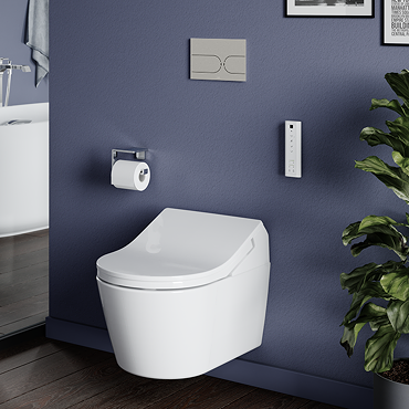 Toto Washlet RX EWATER+ Auto Flush Wall Hung Shower Toilet + Concealed ...