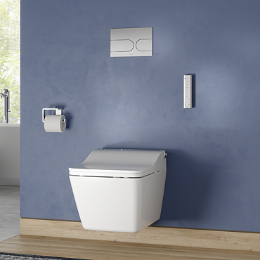 Toto Washlet SW Auto Flush Wall Hung Shower Toilet + Concealed WC Cistern with Wall Hung Frame