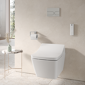 Toto Washlet SX EWATER+ Auto Flush Wall Hung Shower Toilet + Concealed WC Cistern with Wall Hung Frame