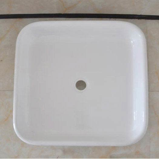 Traditional 1060mm Square Cast Iron Shower Tray with White Ball & Claw Feet  Profile Large Image