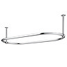 Chatsworth Traditional 1500 x 700mm Chrome Oval Shower Curtain Rail  Profile Large Image