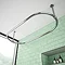 Chatsworth Traditional 1500 x 700mm Chrome Oval Shower Curtain Rail Large Image