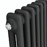 Traditional 1800 x 380mm Double 2 Column Anthracite Radiator  Profile Large Image