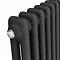 Traditional 1800 x 380mm Double 2 Column Anthracite Radiator Profile Large Image