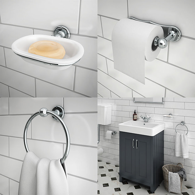 Traditional 3-Piece Bathroom Accessory Pack | Victorian Plumbing UK