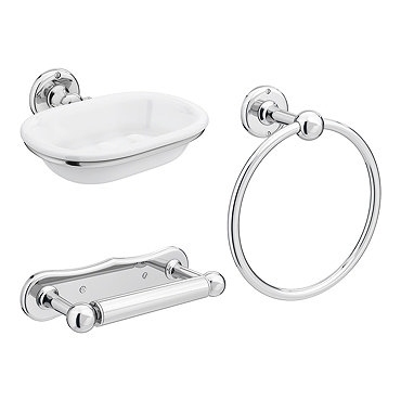 Traditional 3-Piece Bathroom Accessory Pack  Profile Large Image