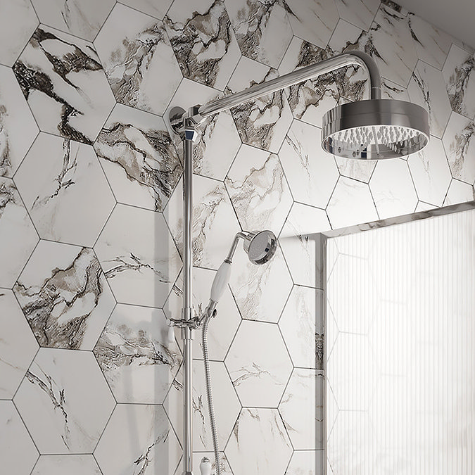 Traditional 30mm Chrome Shower Wall Plate Elbow