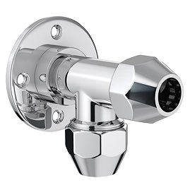 Traditional 30mm Chrome Shower Wall Plate Elbow