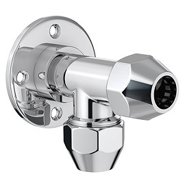 Traditional 30mm Chrome Shower Wall Plate Elbow