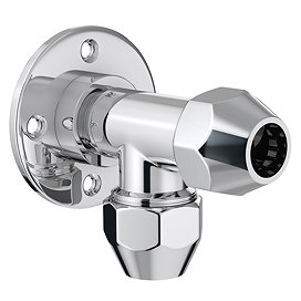 Traditional 30mm Chrome Shower Wall Plate Elbow