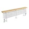 Traditional 480 x 1600mm Cast Iron Style 4 Column White Bench Radiator