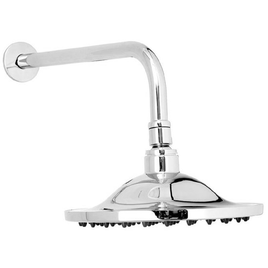 Ultra Traditional 6 inch Fixed Shower Head & Arm Chrome A3601 at