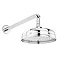 Hudson Reed 8" Apron Fixed Shower Head & Arm - Chrome Large Image