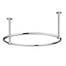 Chatsworth Traditional 850mm Chrome Double Support Circular Shower Curtain Rail  Profile Large Image