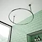 Chatsworth Traditional 850mm Chrome Double Support Circular Shower Curtain Rail Large Image